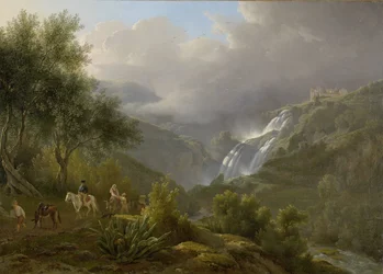 Die Kaskaden bei Tivoli bei aufziehendem Sturm