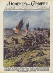 Italienische Kavallerie im Angriff