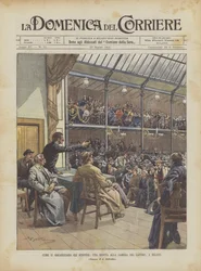 Wie Streiks organisiert werden, eine Sitzung in der Arbeiterkammer in Mailand