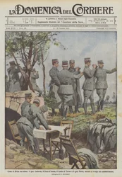 Wie eine Aktion geleitet wird, General Cadorna, der Herzog von Aosta, der Graf von Turin und General Porro