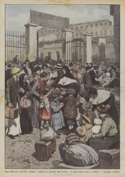 Nach unbeschreiblichen Leiden, tausende und abertausende Flüchtlinge aus Österreich, größtenteils Frauen