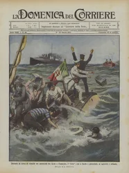 Während des Schnellbootrennens zwischen Anzio und Fiumicino, die Eolo an Bord