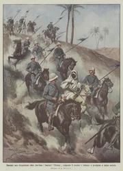 Während einer Erkundung jenseits von Ain-Zara entdecken die Florentiner Lanzenreiter den Feind und kehren zurück