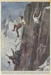 Aufregendes Abenteuer beim Aufstieg auf einen Gipfel des Mont Blanc