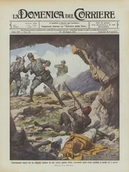 Spannendes Duell zwischen einem italienischen und einem türkischen Offizier, der verwundete Türke bittet um Gnade