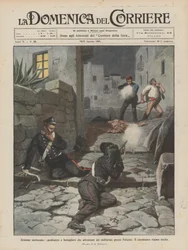 Unglücklicher Heldentum, ein Carabiniere und ein Bersagliere stellen sich Verbrechern bei Palermo