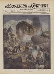 Schweres Unglück des Schnellzugs Rom-Neapel, entgleist wegen überhöhter Geschwindigkeit in Poggio