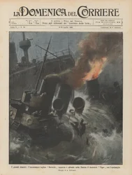 Die großen Katastrophen, der englische Kreuzer Berwick rammt und versenkt den Zerstörer im Ärmelkanal