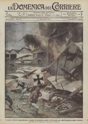 Unsere Flugzeuge bombardierten den feindlichen Flugplatz in Prosecco mit als sehr effektiv beurteilten Ergebnissen