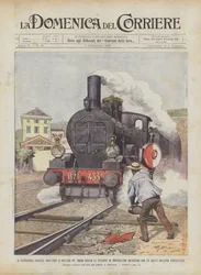 Der Streckenwärter Garella lenkt einen Zug bei der Station Pontedecimo ab und verhindert...