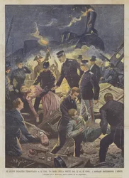 Das schwere Eisenbahnunglück 12 Kilometer von Rom in der Nacht vom 12. auf den 13. dieses Monats, die Herrscher helfen den Verletzten