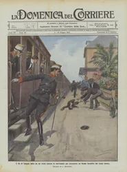 Der König von Spanien springt aus einem noch fahrenden Zug, um einem von demselben Zug erfassten Kind zu helfen