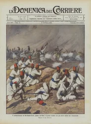 Der Kampf von Bir-Rodan-Scherif bei Ain-Zara, das erste Gefecht zwischen den eritreischen Askaris und den türkisch-arabischen Truppen