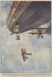 Das Luftschiff, das Flugzeuge abwirft