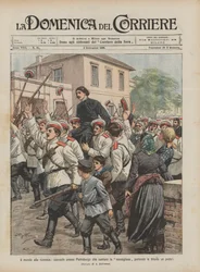 Die Welt steht Kopf, Kosaken bei St. Petersburg singen die Marseillaise und tragen einen Priester im Triumph!