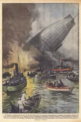 Das größte Luftschiff der Welt, die R 38, die den Atlantik überqueren sollte