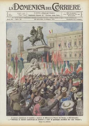 Der feierliche Eid von Tausenden und Abertausenden von Mailändern auf der Piazza del Duomo am 20. September