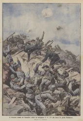 Der siegreiche Angriff der Radfahrer-Bersaglieri der Bataillone 3., 4. und 11. auf Quota 85 bei Monfalcone