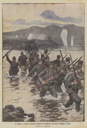 In Albanien überqueren die tapferen Territorialen die Vojussa, um das Dorf Kuta anzugreifen