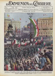 In allen Städten Italiens führten die Rückkehr der Truppen von den Manövern zu Demonstrationen