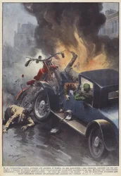 Bei einem heftigen Zusammenstoß am Stadtrand von London zwischen einem Motorrad und einem
