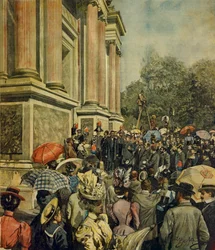 Eröffnung der ersten Internationalen Kunstausstellung in Venedig, aus La Domenica del Corriere, 30. April 1899