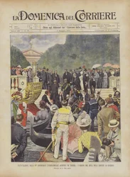 Eröffnung der IV. Internationalen Kunstausstellung in Venedig, die Ankunft des Herzogs von