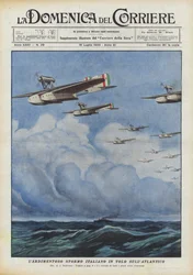 Das wagemutige italienische Geschwader im Flug über den Atlantik