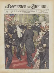 Das Attentat eines Anarchisten auf Mackinley auf der Ausstellung in Buffalo