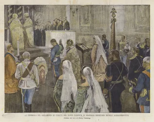 Die Zeremonie Des Treueeids Des Neuen Zarewitsch, Der Erbgroßherzog Michail Alexandrowitsch