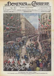 Die Feier des Sieges in Mailand