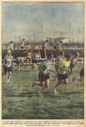 Das Gazellenrennen auf der Rennbahn von S. Siro in Mailand