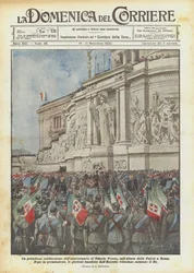 Die großartige Feier des Jahrestages von Vittorio Veneto am Altar des Vaterlandes in Rom