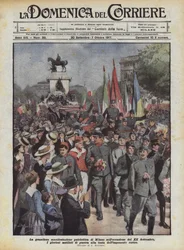 Die großartige patriotische Demonstration in Mailand anlässlich des 20. September