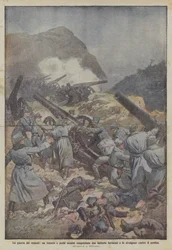 Ein Leutnant und wenige Männer erobern zwei bayerische Batterien und richten sie gegen den Feind