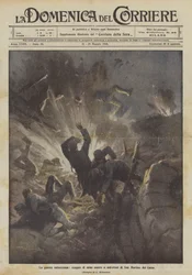 Der unterirdische Krieg, Explosion unserer Minen südwestlich von San Martino del Carso