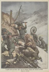 Der Krieg auf den schneebedeckten Gipfeln, wie die Gebirgsgeschütze die schwierigsten Positionen erreichen