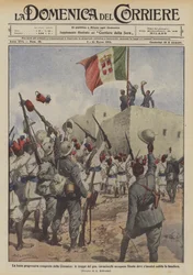 Der langsame Fortschritt der Eroberung der Cyrenaika, die Truppen von General Cavaciocchi besetzen Slonta