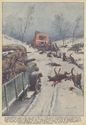 Das Maschinengewehr gegen die Wölfe