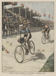 Die Ankunft der Teilnehmer der Tour de France in Paris, Petit Breton Sieger