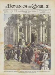 Die Ausflüge der Königin Margherita, die Volksdemonstration beim Verlassen der Königin