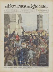 Die Kämpfe der Parteien in der Lombardei, christliche Demokraten verhindern eine sozialistische Konferenz in Incino-Erba