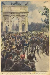 Die großen Sportveranstaltungen, der Lauf von Mailand mit über sechshundert Teilnehmern