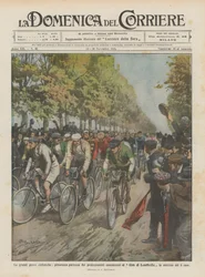 Die großen Radrennen, malerischer Start der Profis beim Giro