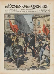 Die schweren Demonstrationen in Palermo gegen die Seeverträge, die Demonstranten im Kampf mit der Polizei