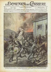 Der Brand des Feuerwerks in Bologna