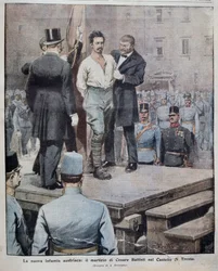 Märtyrertod von Cesare Battisti (1875-1916) am 12. Juli