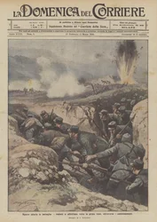 Während die Schlacht tobt, eilen die Verstärkungen durch die Laufgräben zur Frontlinie