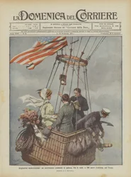 Modernste Originalität, eine Hochzeit in einem Ballon, zwischen den Wolken, 300 Meter über dem Boden, in Texas