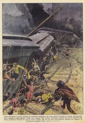 Bei Santiago in Chile, während eines heftigen Unwetters, wurde ein Zug voller Schüler entgleist...